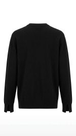 Pull en Maille Noir Minimaliste | Élégance Intemporelle – Image 2
