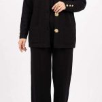 Ensemble Noir Sophistication Texturée