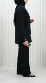 Ensemble Noir Sophistication Texturée – Image 3