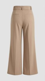 Élégance Tailleur : Pantalon Beige à Ceinture Statement – Image 2
