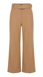 Élégance Tailleur : Pantalon Beige à Ceinture Statement