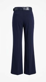 Élégance Marine : Pantalon Tailleur Ceinture Large – Image 2