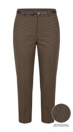 Élégance Carée : Pantalon en Laine à Carreaux Olive
