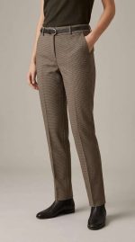 Élégance Carée : Pantalon en Laine à Carreaux Olive – Image 6