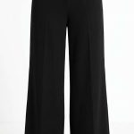 Pantalon Noir Ébène, Boutons Dorés