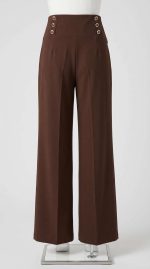 Pantalon Évasé Élégance Dorée – Image 2
