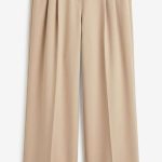 Pantalon Beige Évasé Élégance Intemporelle