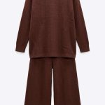 Élégance Bordeau : Ensemble Tricot Texturé