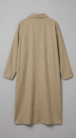 Robe Chemise Lin Beige Élégance Minimaliste | Orkidia Fashion – Image 2