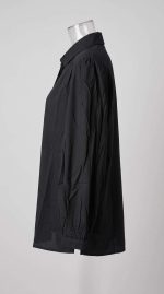 Chemise Noire Fluide à Manches Bouffantes - Élégance Sophistiquée – Image 3