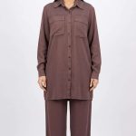Ensemble Marron Chocolat Deux Pièces – Style Urbain et Confort Absolu