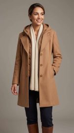 Manteau Camel Élégant à Capuche - Orkidia Fashion – Image 3