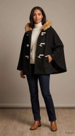 Manteau à Capuche en Laine Doublé Fourrure - Orkidia Fashion – Image 7