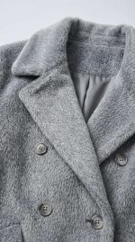 Manteau Oversize en Laine Douce - Gris Élégance – Image 2