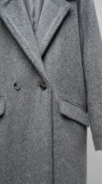 Manteau Oversize en Laine Douce - Gris Élégance – Image 3