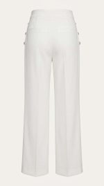 Élégance Blanche : Pantalon à Boutons Dorés – Image 2