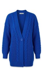 Élégance Cobalt : Le Cardigan Rebecca