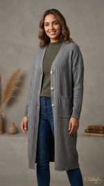 Robe Texturée Étoile Grise – Image 4