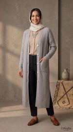 Élégance Texturée : Robe Tunique en Maille Douce – Image 4