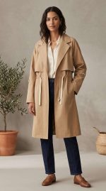 Trench Urbain Beige Élégant - Orkidia Fashion – Image 7