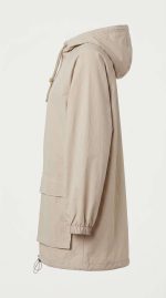 Veste à Capuche Moderne Beige - Élégance Urbaine Orkidia Fashion – Image 3