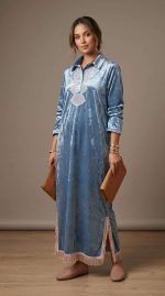 Caftan Beldi Velours Émeraude – Image 2