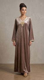 Robe Velours Étoilé 'Beldi Orkidia' – Image 2