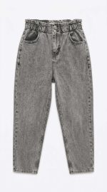 Jean Taille Haute Effet Patchwork