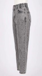 Jean Taille Haute Effet Patchwork – Image 3