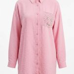 Chemise Oversize Rose Poudré Nésia – Élégance Décontractée