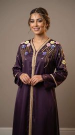 Caftan de Soie Étoilé - Orkidia – Image 2