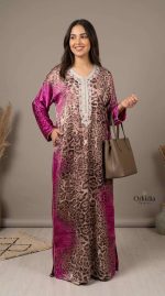 Caftan Beldi Orkidia - Éclat de Soie Sauvage – Image 2