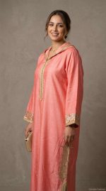Caftan de Soie Brodé 'Nayla' - Orkidia – Image 4
