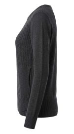 Pull en Maille Texturée Gris Anthracite - Orkidia Fashion – Image 3