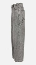 Élégance Décontractée : Jean Taille Haute Gris – Image 2