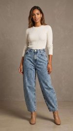 Jean Évasé Taille Haute – L'Essentiel Décontracté – Image 4