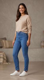 Jeans Sculptant Taille Haute Éclat – Image 4
