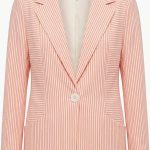 Blazer Rayé Corail Élégance