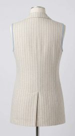 Gilet de Costume Sans Manches Rayé Zaccia - Élégance Sophistiquée – Image 2