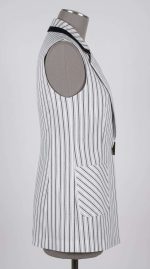 Gilet Sans Manches Zaccia Rayé - Élégance Chic et Moderne – Image 3