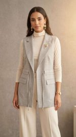 Gilet de Costume Zaccia Gris à Cordon Ajustable – Image 4