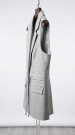 Gilet de Costume Zaccia Gris à Cordon Ajustable – Image 3