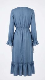Robe Hatun : L'Élégance Indigo – Image 2