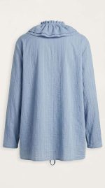Ensemble Co-ord Tunique à Volants et Pantalon Bleu Ciel – Image 2