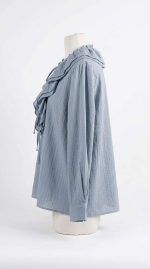 Ensemble Co-ord Tunique à Volants et Pantalon Bleu Ciel – Image 3