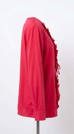 Chemisier Hatun Fushia à Volants - Élégance Chic – Image 3