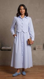 Élégance Rayée : La Robe Cintrée Parfaite – Image 4