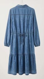 Élégance Décontractée : La Robe en Jean Volants – Image 2