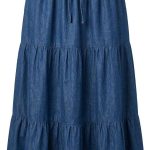 Jupe Évasée en Denim Bleu Ciel