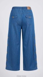 Jean Grande Taille Boutonné Émeraude – Image 2